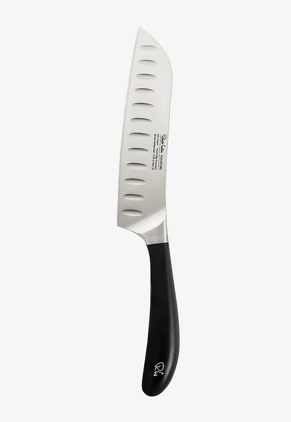 Silver Robert Welch-santokukniv i riktigt trendig modell.