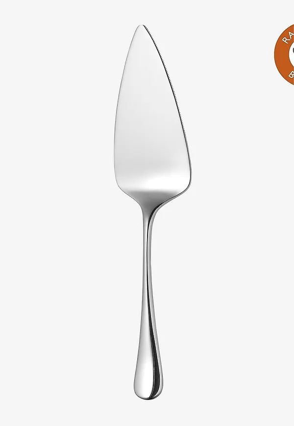 Silver Robert Welch-serveringsbestick i mysig modell.