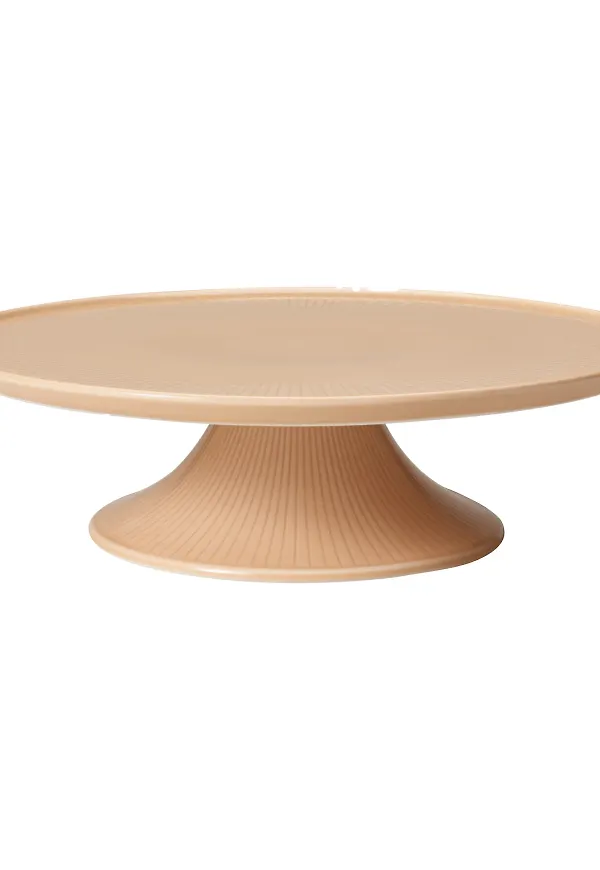 Brun Rörstrand-tårtfat i elegant modell.