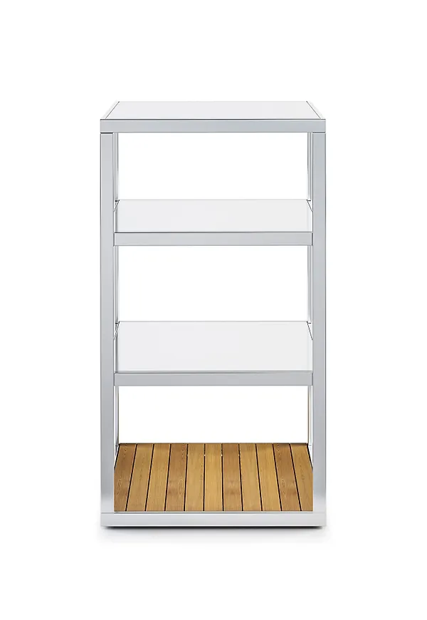 Modern utemöbel i silver färg gjord i teak.
