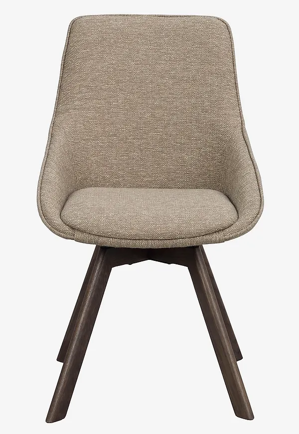 Riktigt trendig beige stol i ek från Rowico Home.