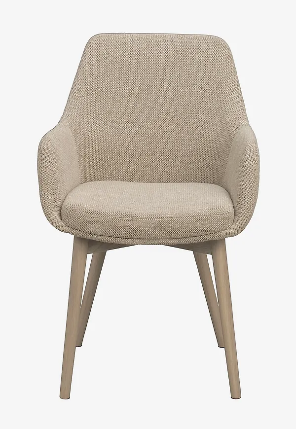Beige Rowico Home-fåtölj i ek i supersnygg modell.
