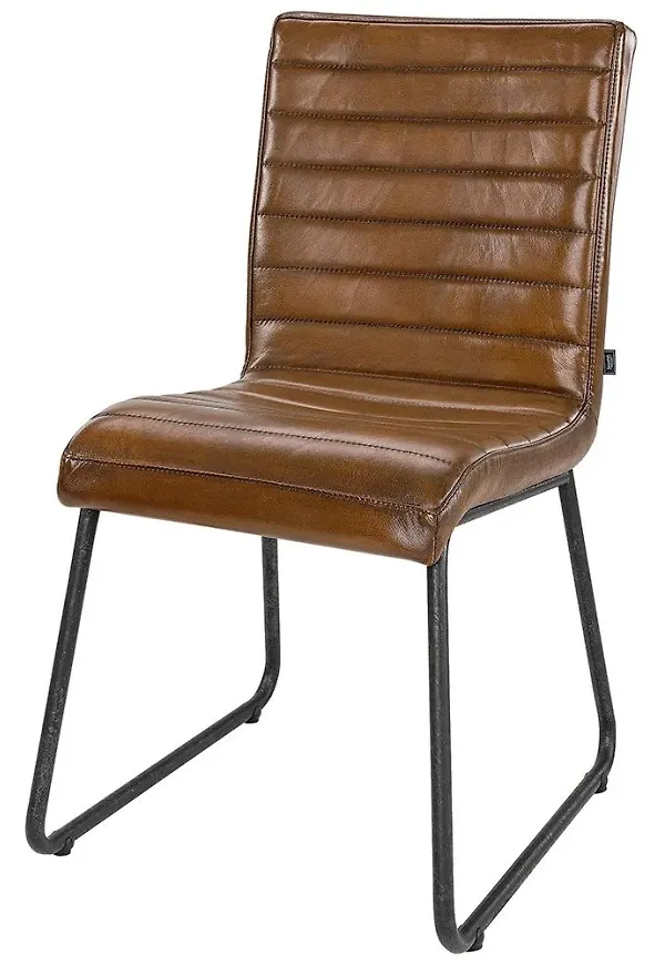 Fantastiskt fin brun stol i läder från Artwood.