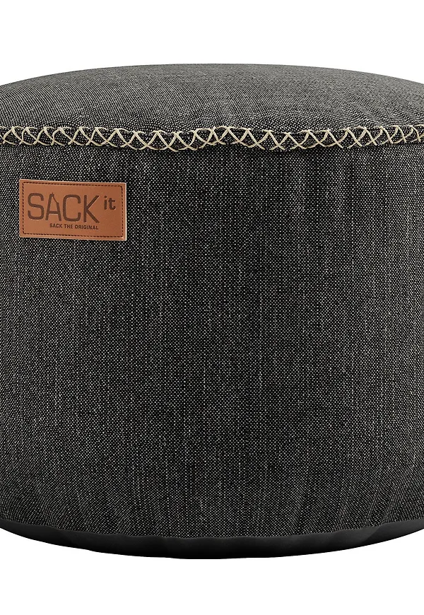 Grå Sackit-fotpall i riktigt snygg modell.