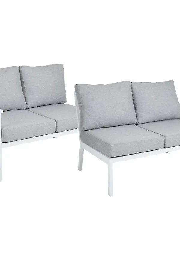 Riktigt fin aluminiumsoffbord i grått från Brafab.