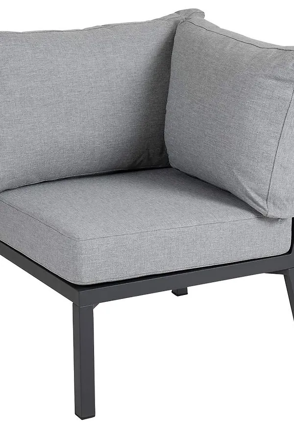 Stilriktig brafab soffbord i svart färg gjord i aluminium.