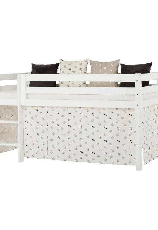 Vit No brand-våningssäng i mysig modell.