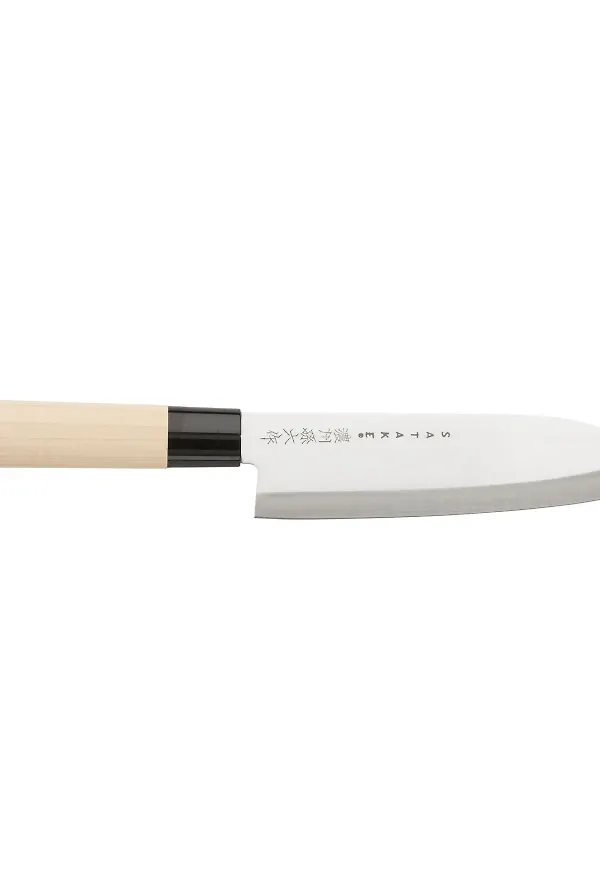 Beige Satake-kockkniv i skön modell.