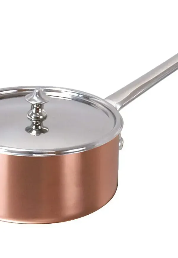 Guldfärgad Scanpan-kastrull i riktigt snygg modell.