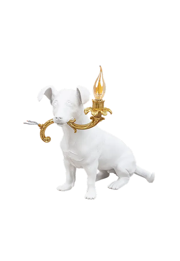 Riktigt trendig bordslampa i vitt från Seletti.