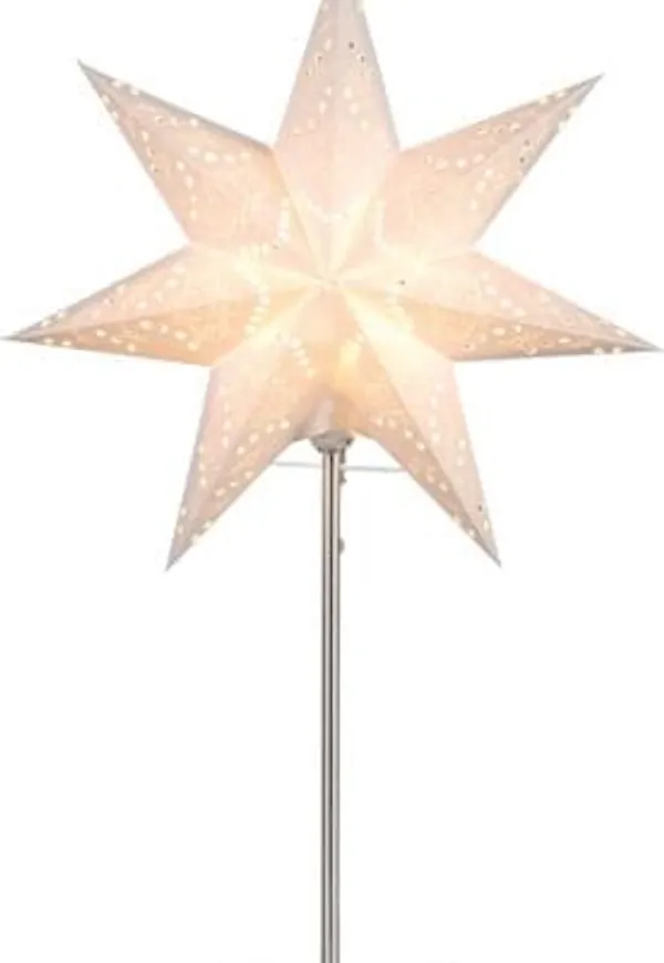 Vacker adventsstjärna i vitt från Star Trading.