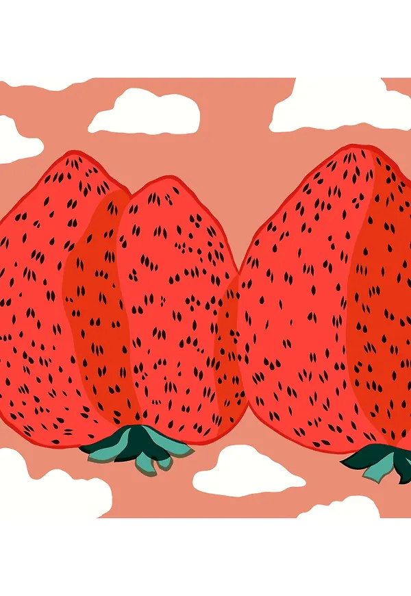 Stilren pappersservett i rött från Marimekko.