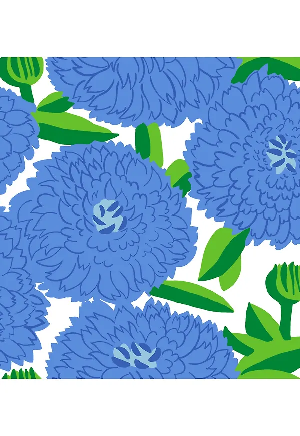 Jättesnygg servett i blått från Marimekko.