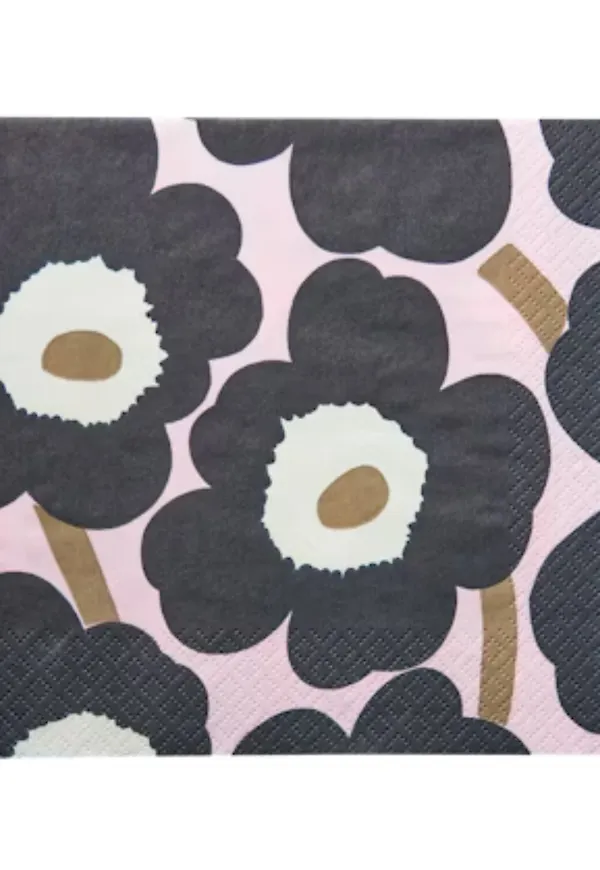 Mysig pappersservett i svart från Marimekko.