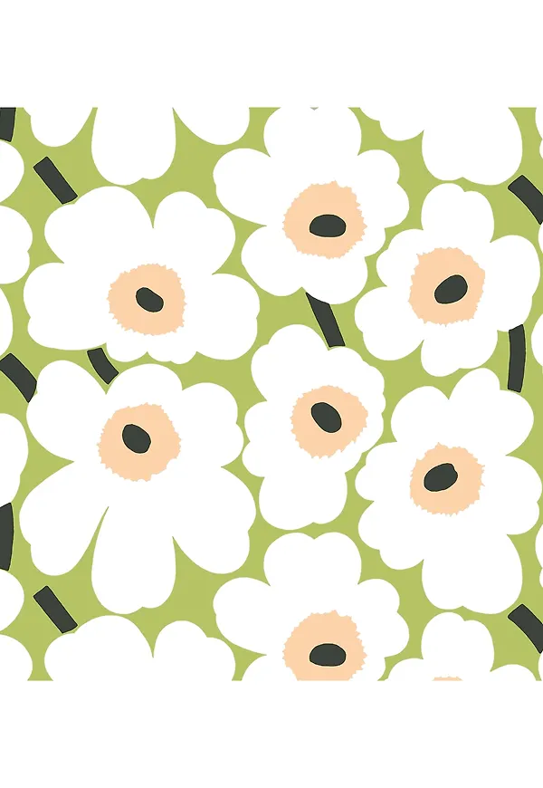 Ljusgrön Marimekko-pappersservett i otroligt snygg modell.