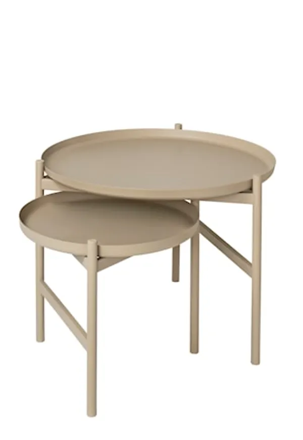 Jättesnygg soffbord i beige färg gjord i järn.