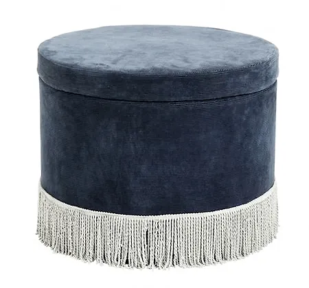 Klassisk blå fåtölj i bomull från Nordal.