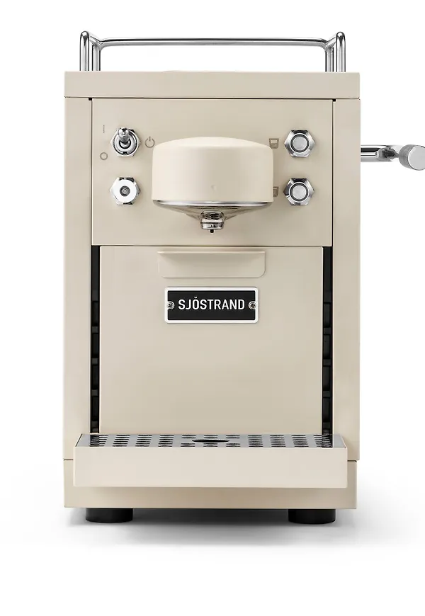 Beige Sjöstrand Coffee-kaffemaskin i otroligt fin modell.