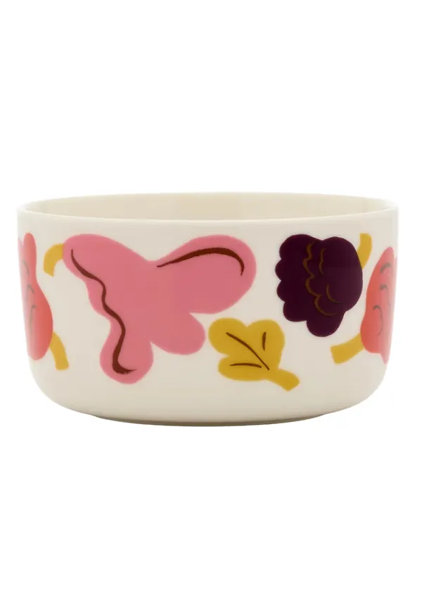 Vit Marimekko-serveringsskål i exklusiv modell.