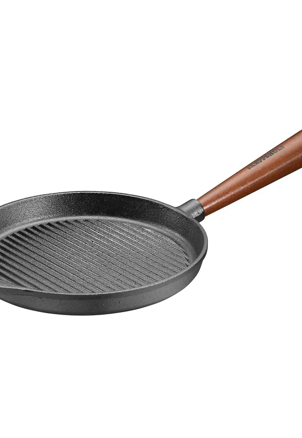 Superfin grillpanna i svart från Skeppshult Gjutjärn.
