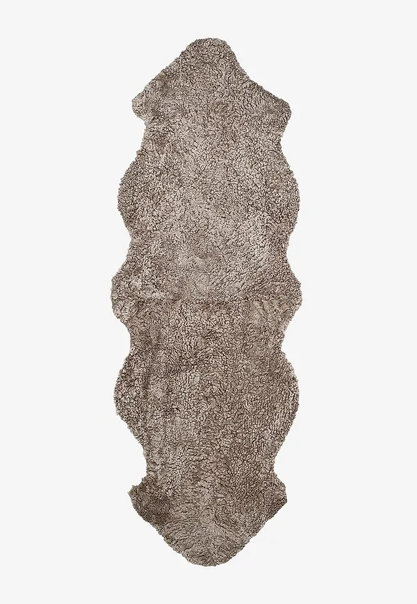 Brun Skinnwille-matta i härlig modell.