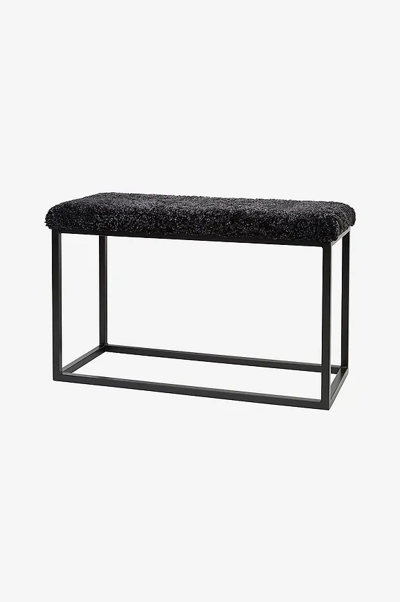 Grå Skinnwille-bänk i snygg modell.