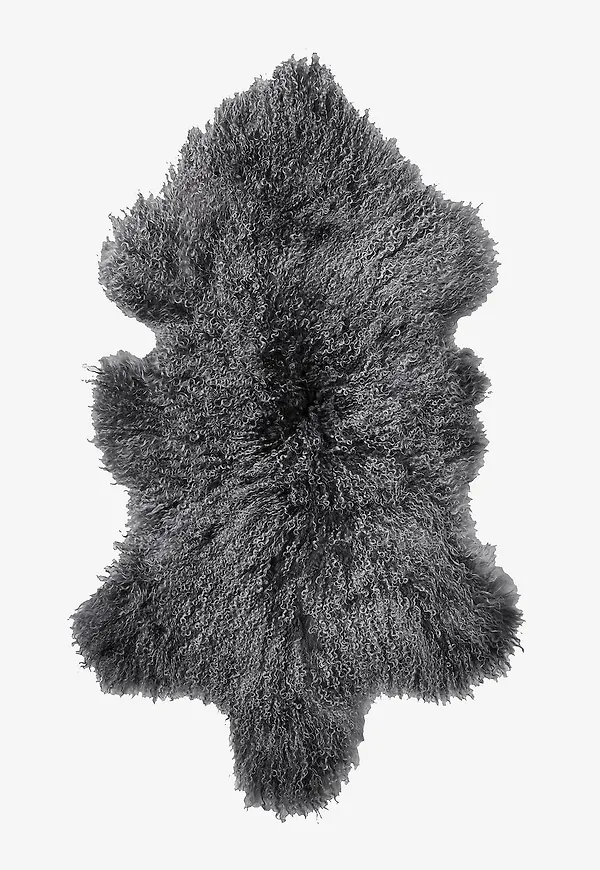 Grå Skinnwille-skinnmatta i moderiktig modell.