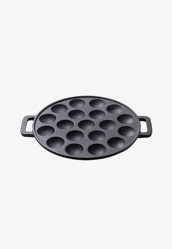 Svart Skottsberg-pannkakspanna i fantastiskt fin modell.