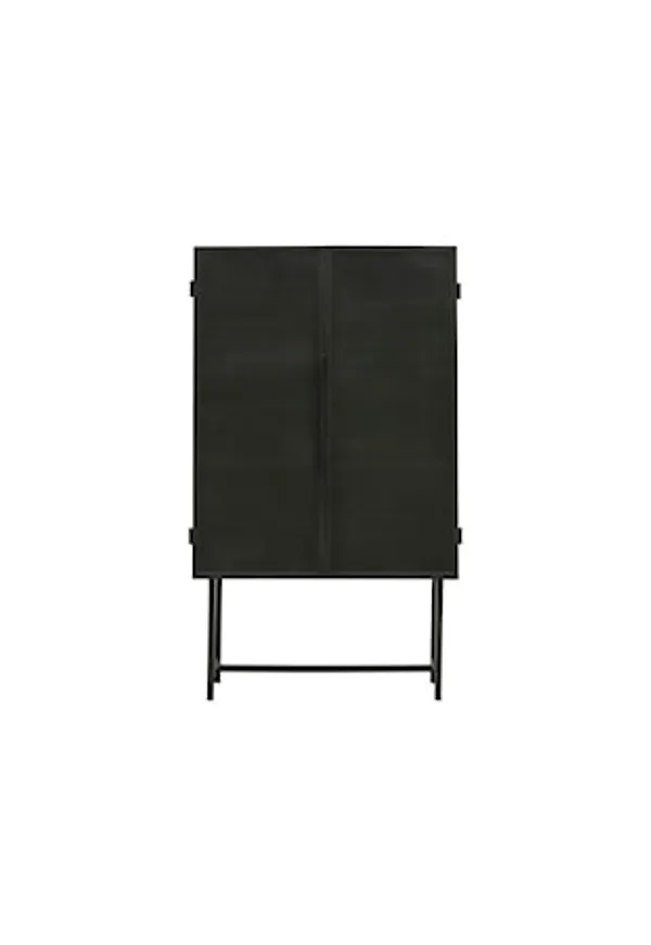 Söt skåp i svart färg gjord i järn.