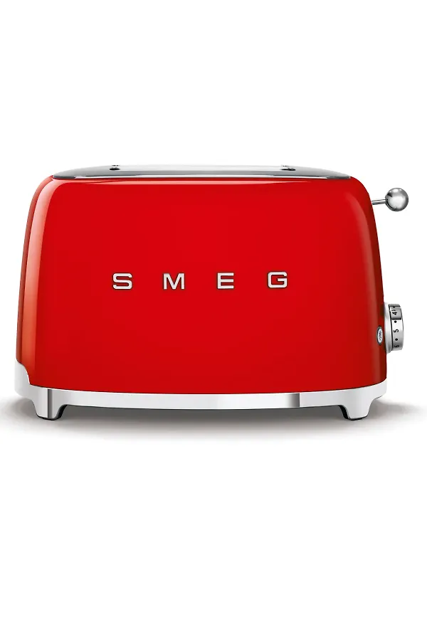 Komfortabel brödrost i rött från Smeg.