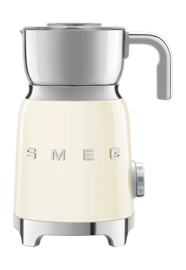 Beige Smeg-mjölkskummare i exklusiv modell.