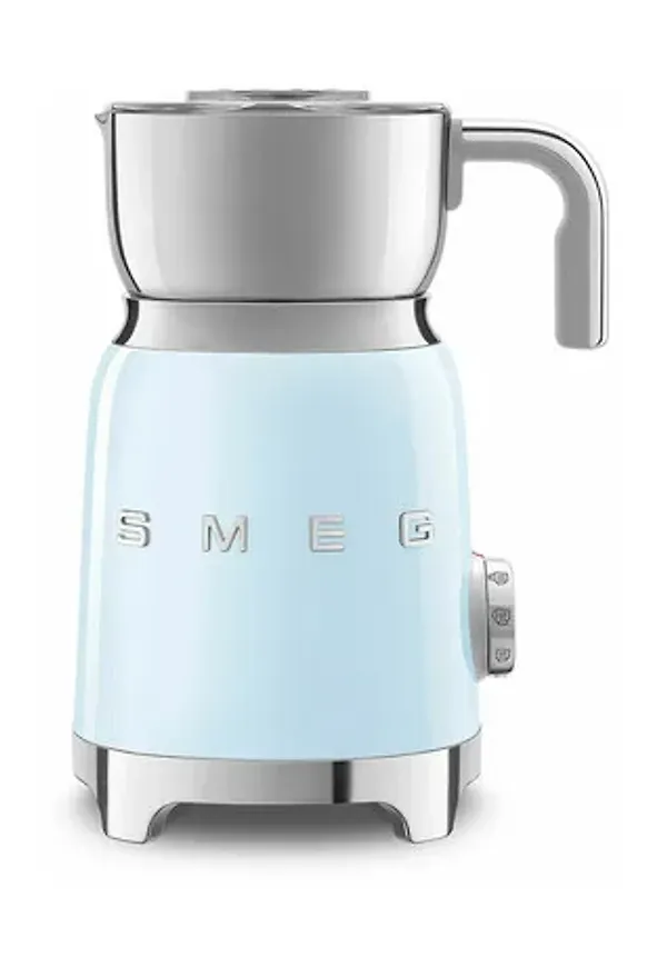Blå Smeg-mjölkskummare i fantastiskt fin modell.
