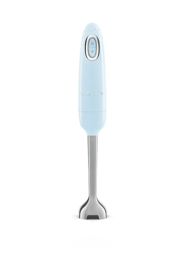 Blå Smeg-stavmixer i jättesnygg modell.