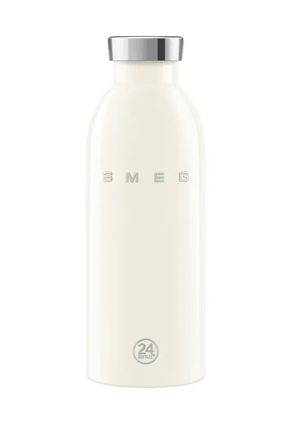 Moderiktig vattenflaska i vitt från Smeg.