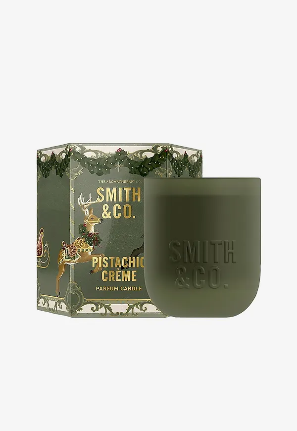 Fin stearinljus i grönt från Smith & Co..