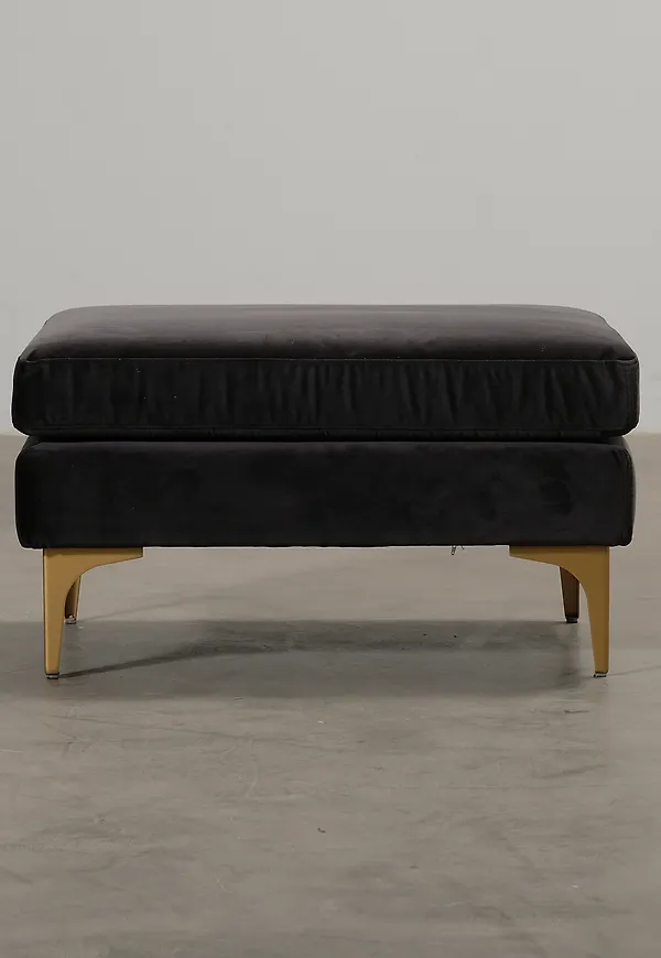 Fantastiskt fin fotpall i mörkgrått från Sofacompany.