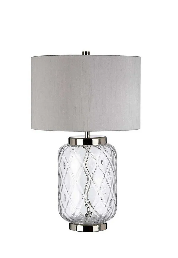 Fantastiskt snygg glödlampa i silver färg gjord i siden.
