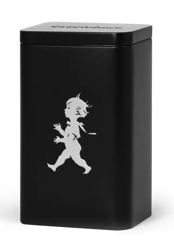 Jättesnygg burk i svart från Solstickan Design.