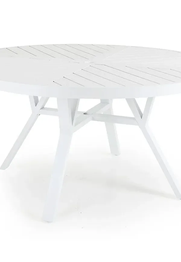 Fantastiskt snygg brafab matbord i vit färg gjord i aluminium.