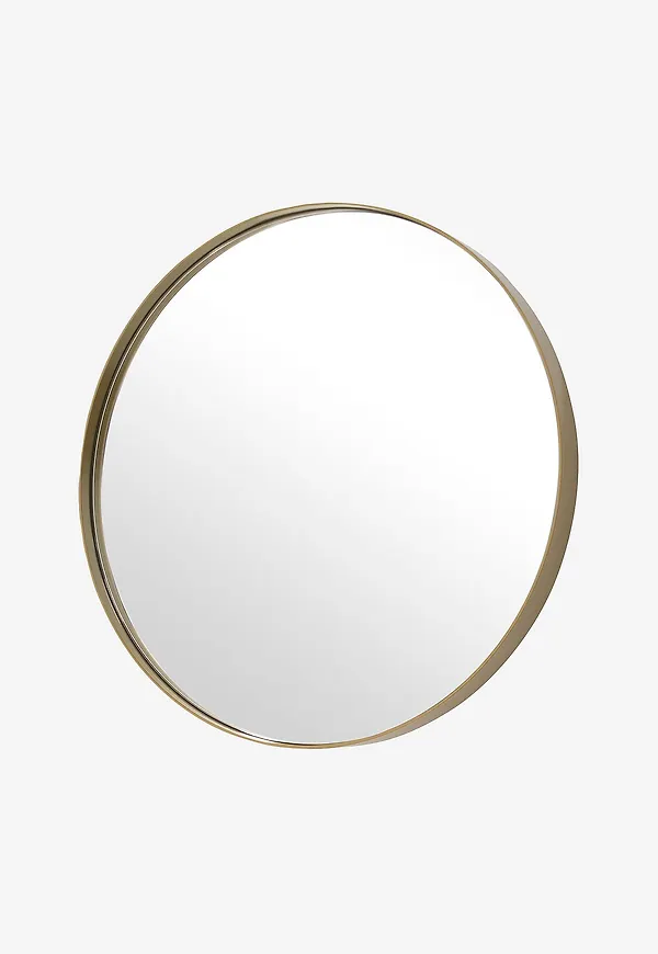 Jättesnygg spegel i guld från Spinder Design.