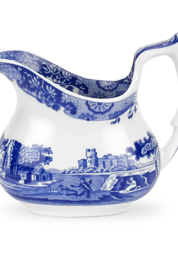 Smickrande mjölkkanna i blått från Spode.