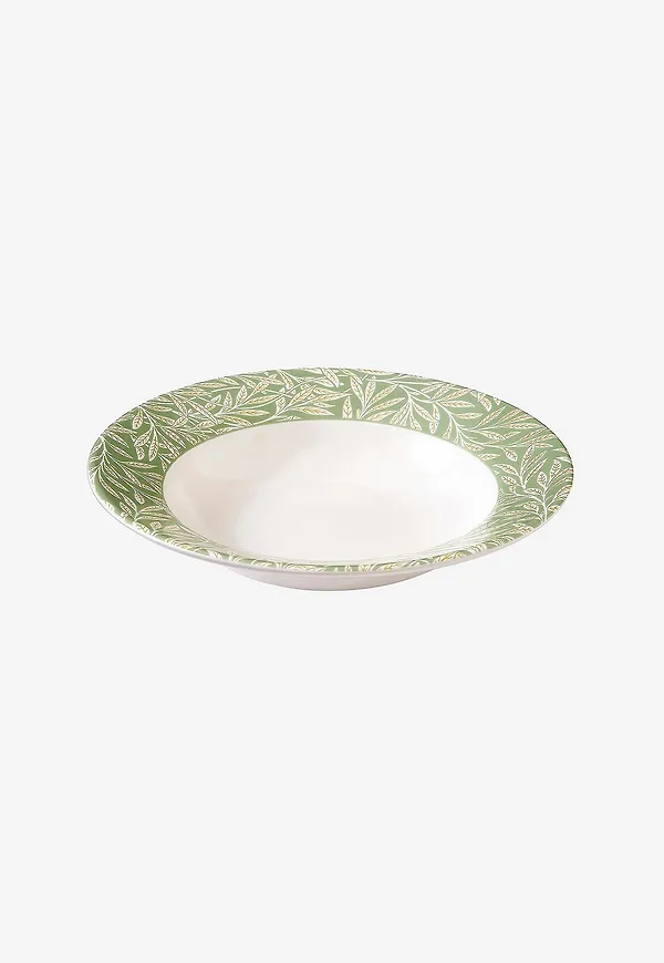 Riktigt trendig pastatallrik i grönt från Spode.