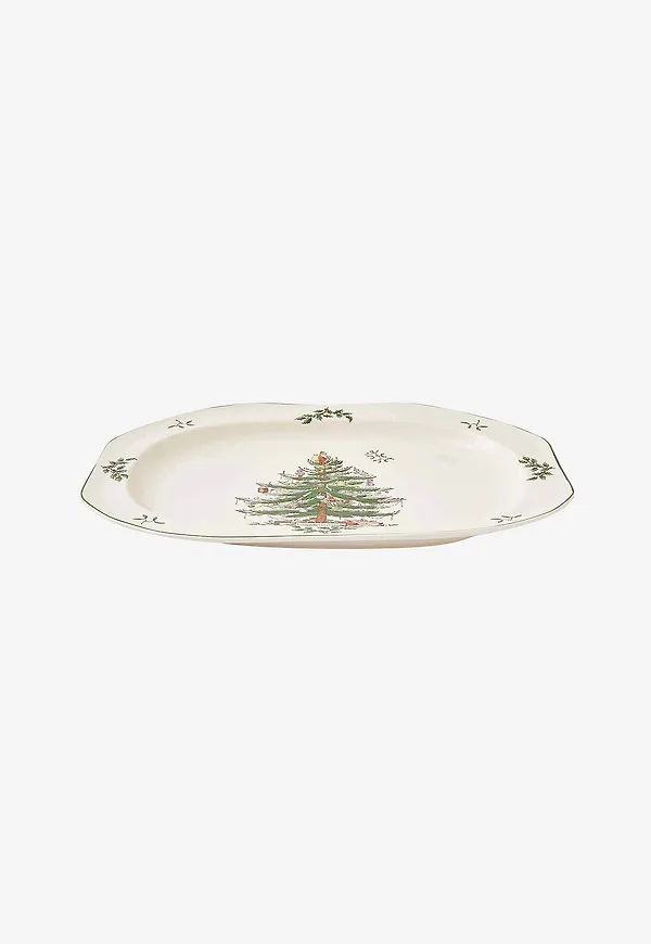 Riktigt snygg uppläggningsfat i vitt från Spode.