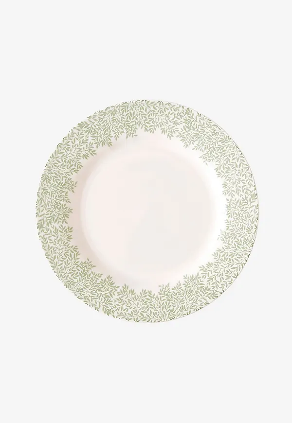 Grön Spode-mattallrik i smickrande modell.