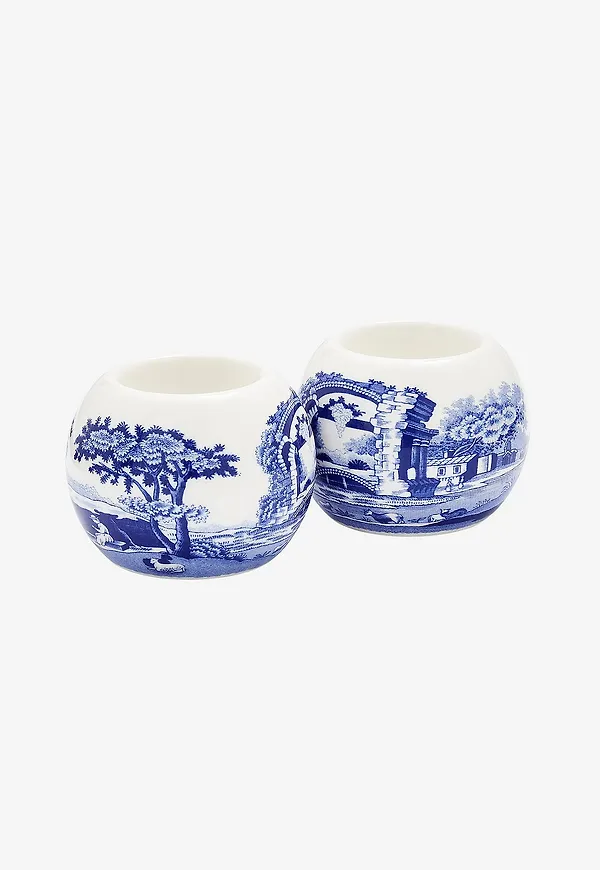 Blå Spode-värmeljushållare i vacker modell.