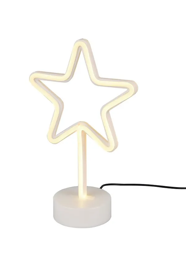 Vit Trio Lighting-adventsstjärna i stilren modell.
