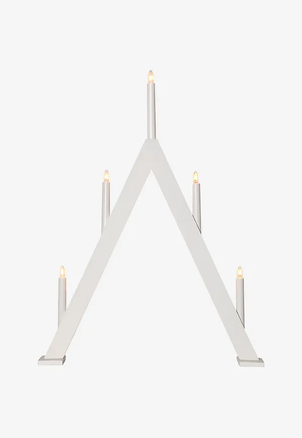 Vit Star Trading-adventsljusstake i elegant modell.
