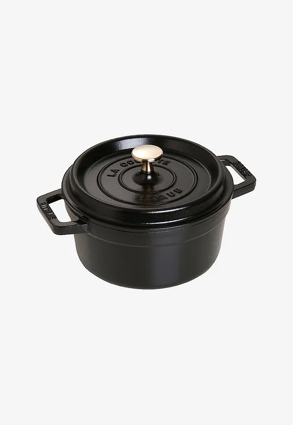Svart Staub-gryta i jättefin modell.