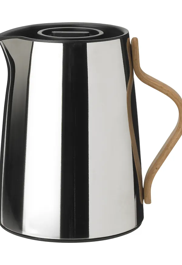 Söt termoskanna i silverfärgade från Stelton.