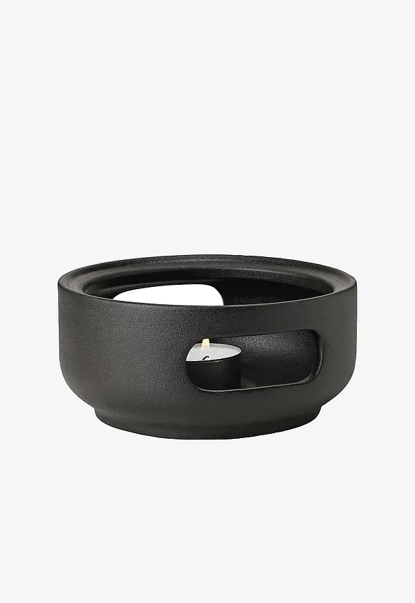 Svart Stelton-tekanna i vacker modell.
